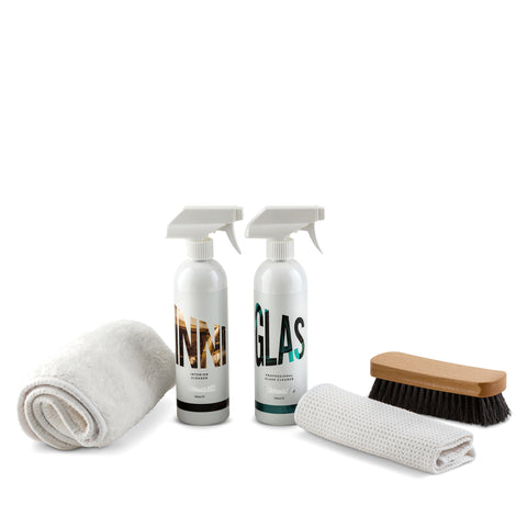 Interior Kit - cleaning spray, upholstery brush, glass cleaner and cloths - HS 3405300000