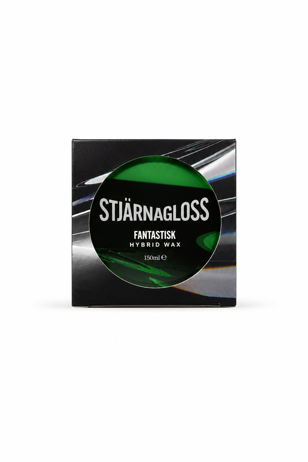 Stjärnagloss hybrid wax packaging on a white background