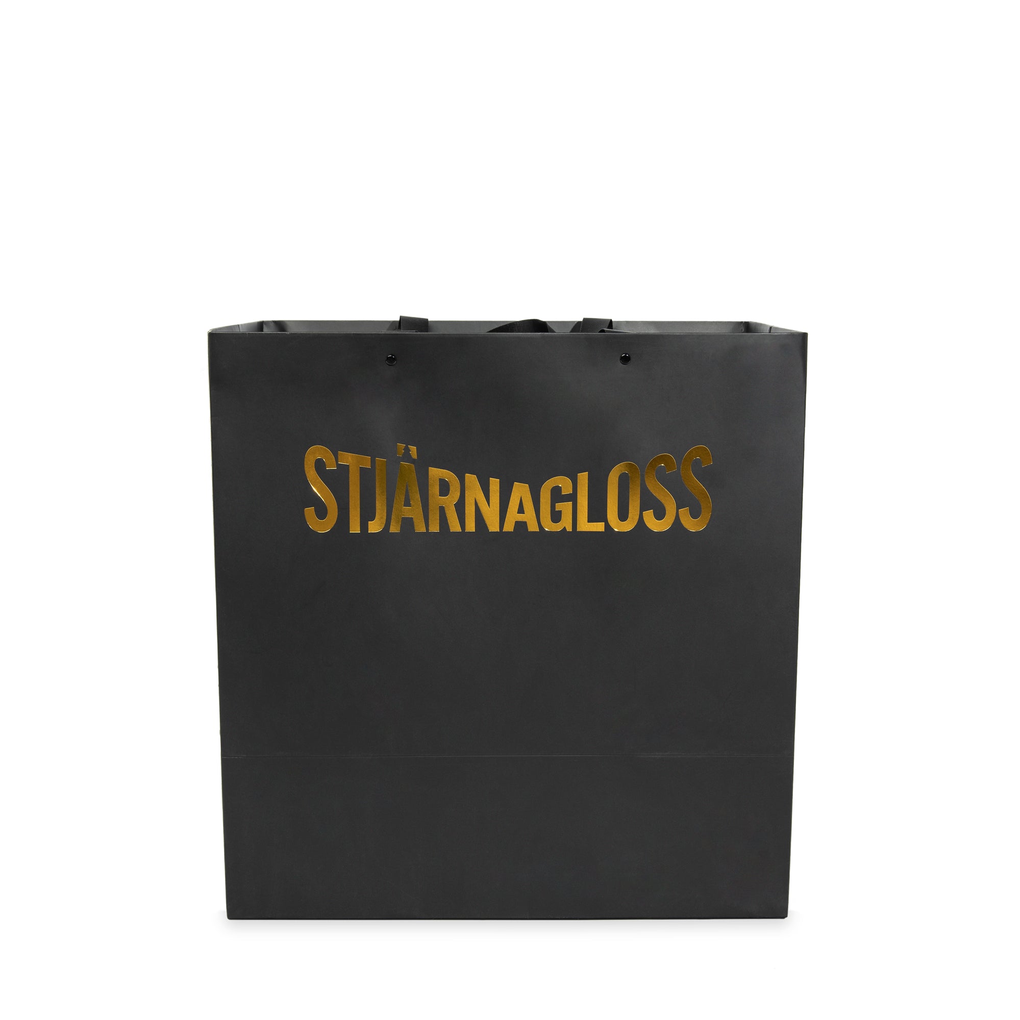 stjarnagloss gold and black gift bag