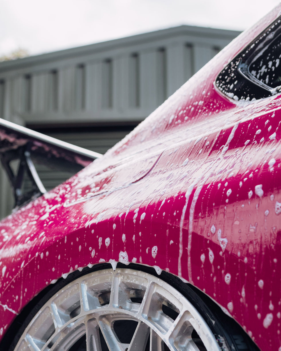 up close shot of side of BMW