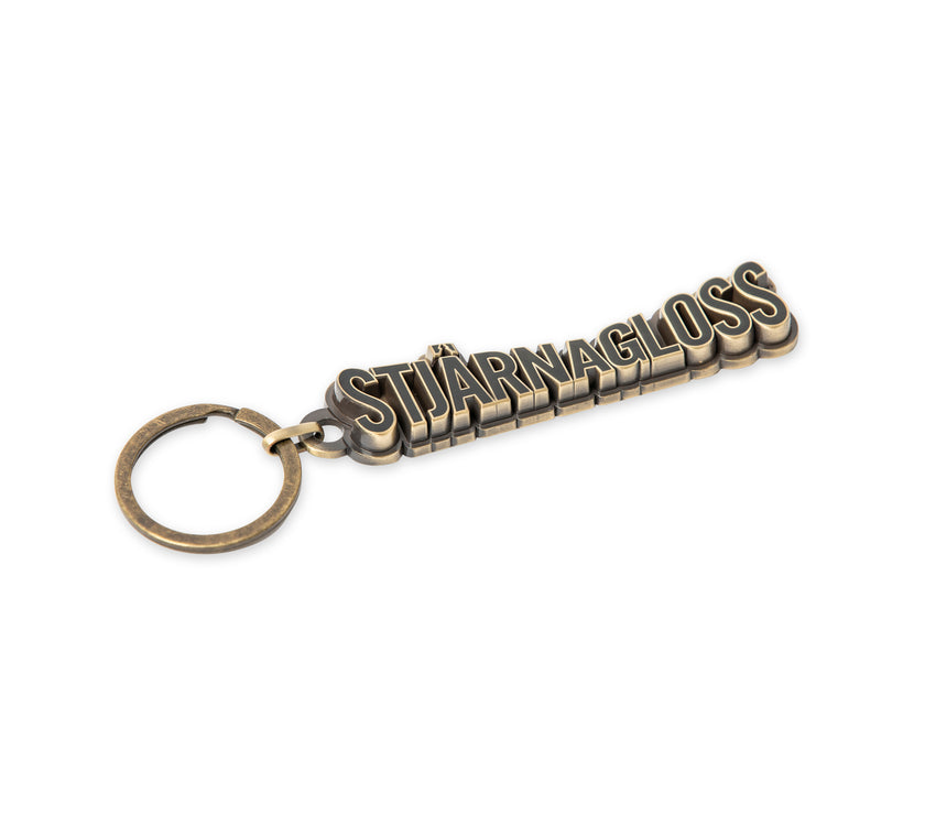 stjarnagloss gold and black keyring