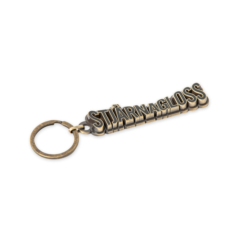 stjarnagloss gold and black keyring