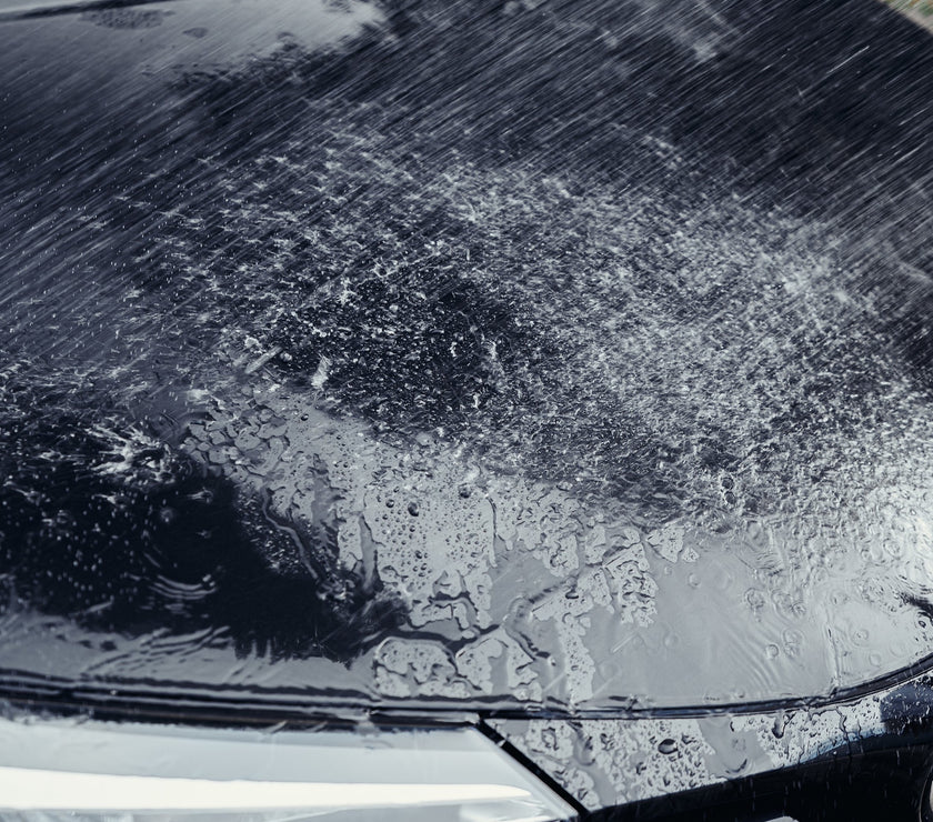 cleaning black car