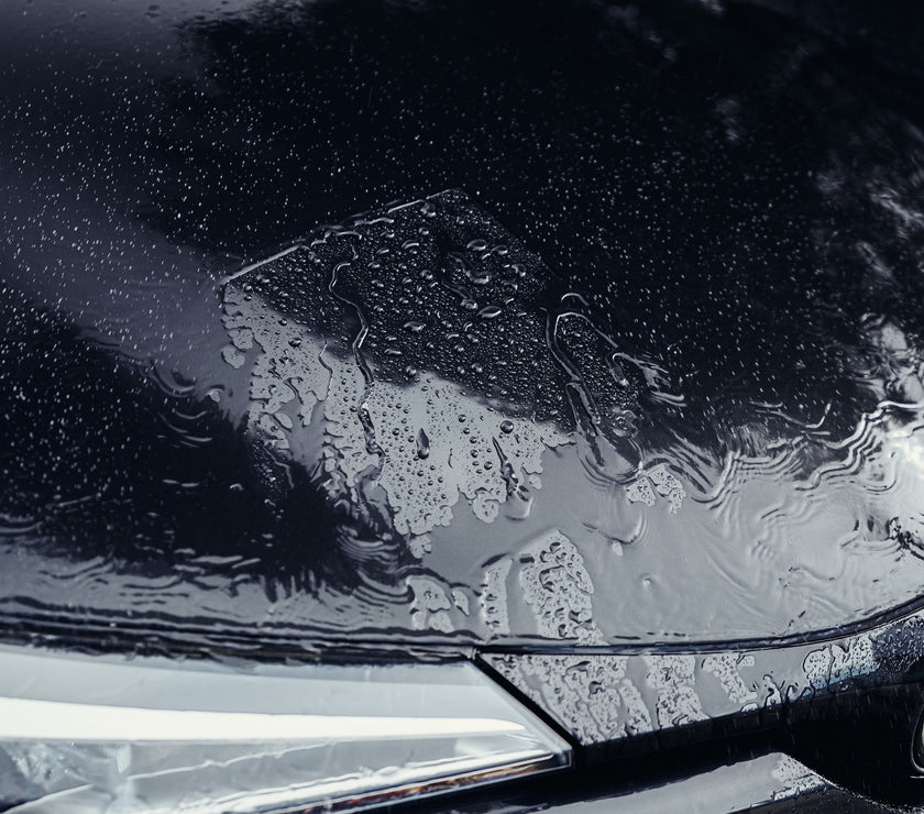 cleaning black car