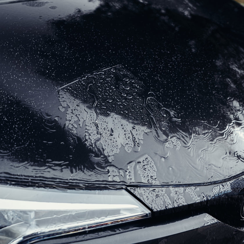 cleaning black car
