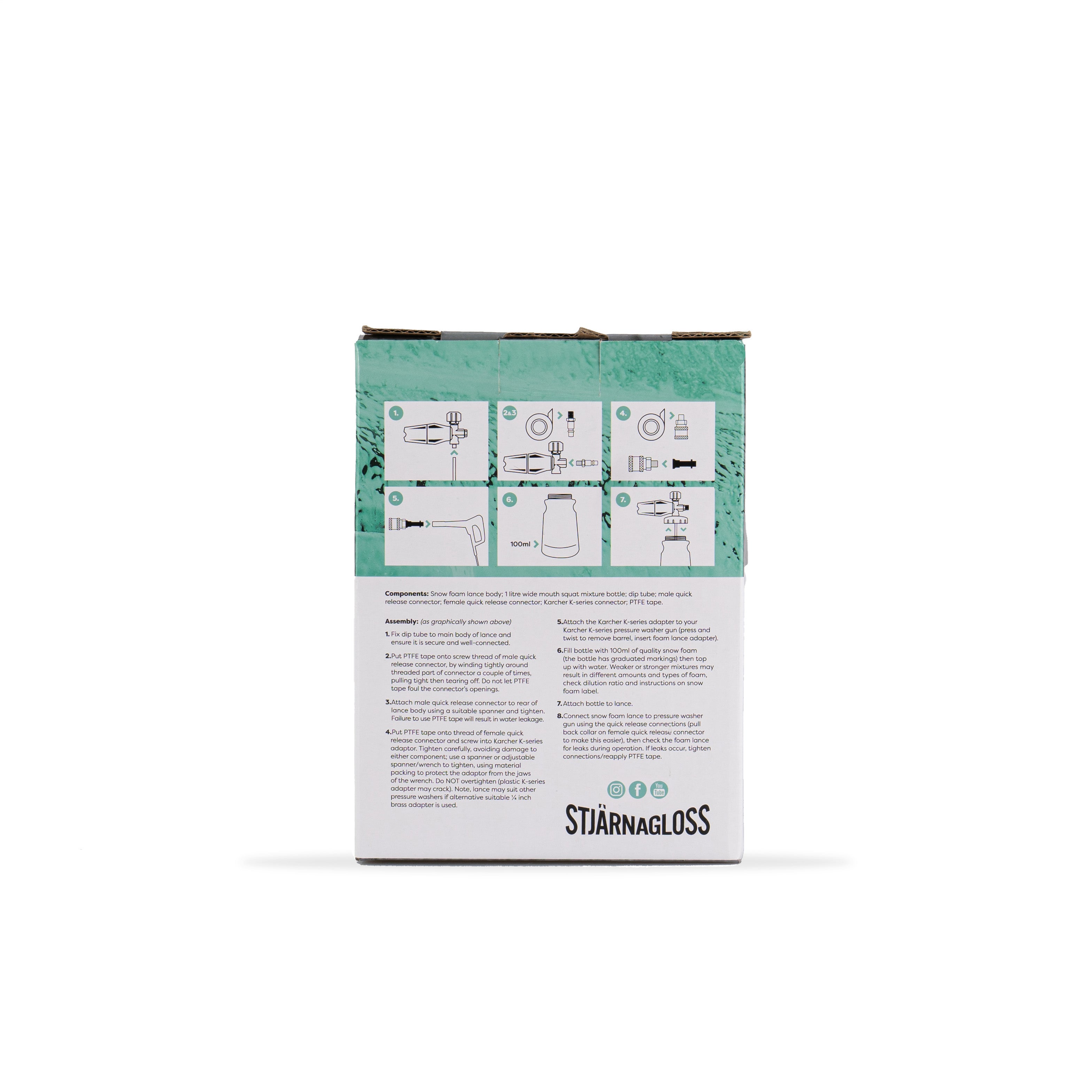 Snöstorm - Snow Foam Lance Kit V2 - Karcher Snow Foam K-series Fitment - Stjarnagloss